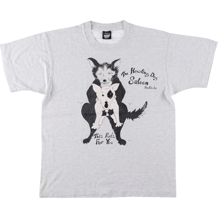 SCREEN STARS Erotic T-shirt Printed T-shirt Made in USA Men's L size cotton gray type Vintage Second Hand