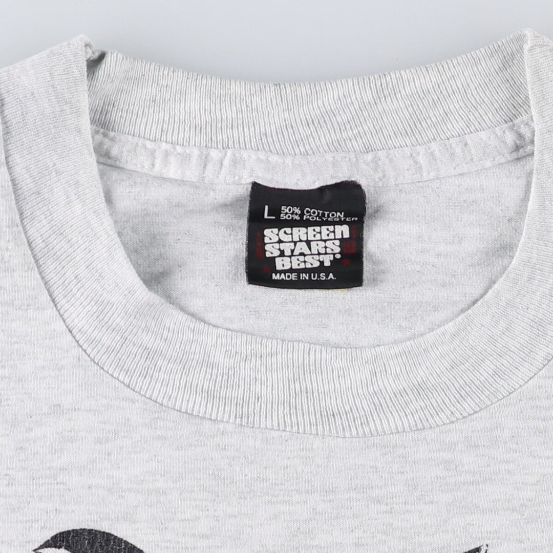 SCREEN STARS Erotic T-shirt Printed T-shirt Made in USA Men's L size cotton gray type Vintage Second Hand