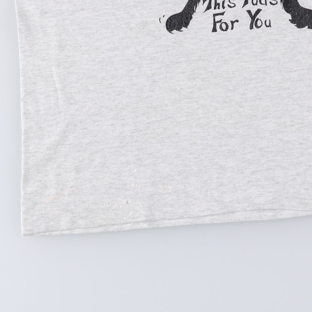 SCREEN STARS Erotic T-shirt Printed T-shirt Made in USA Men's L size cotton gray type Vintage Second Hand