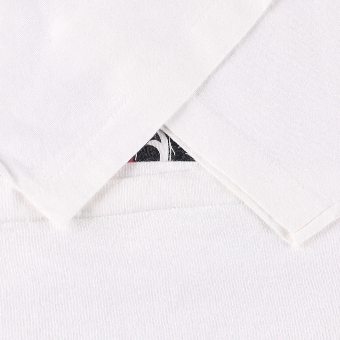 90'S Fruit of the Loom printed T-shirt, made in the USA, men's XL size, vintage cotton white type Vintage Second Hand