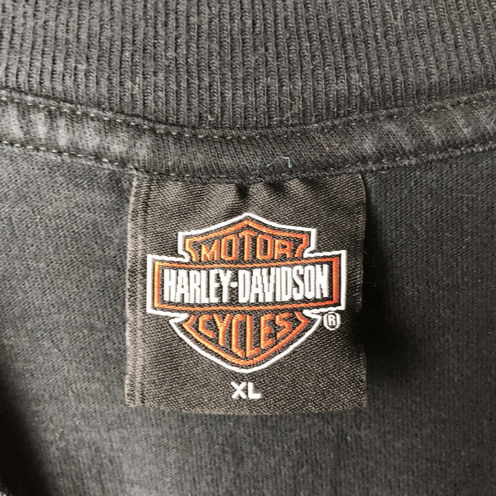 00'S Harley-Davidson Motorcycle Bike T-shirt Made in USA Men's XL cotton black type Vintage Second Hand