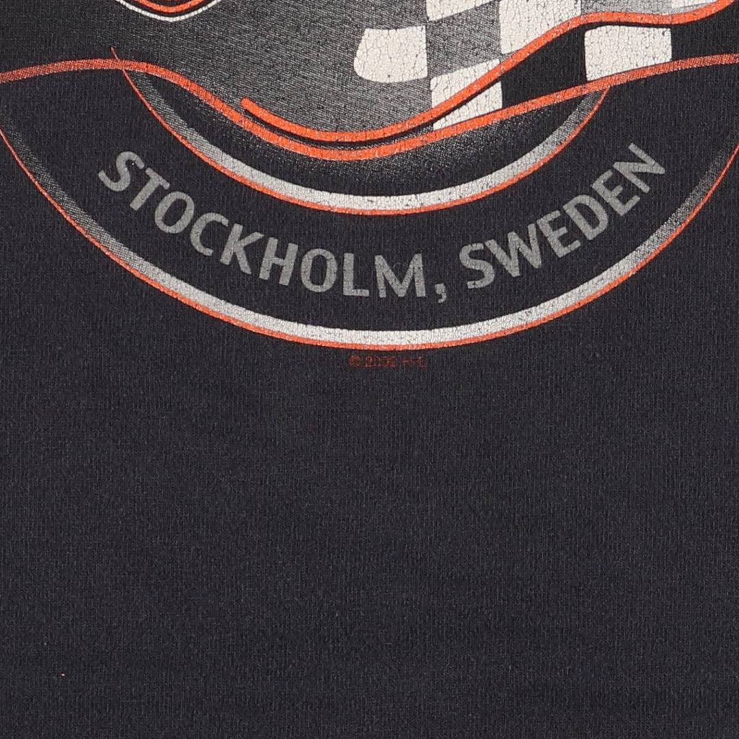 00'S Harley-Davidson Motorcycle Bike T-shirt Made in USA Men's L size cotton white type Vintage Second Hand