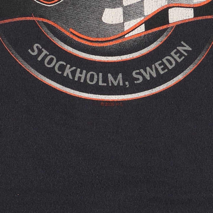 00'S Harley-Davidson Motorcycle Bike T-shirt Made in USA Men's L size cotton white type Vintage Second Hand