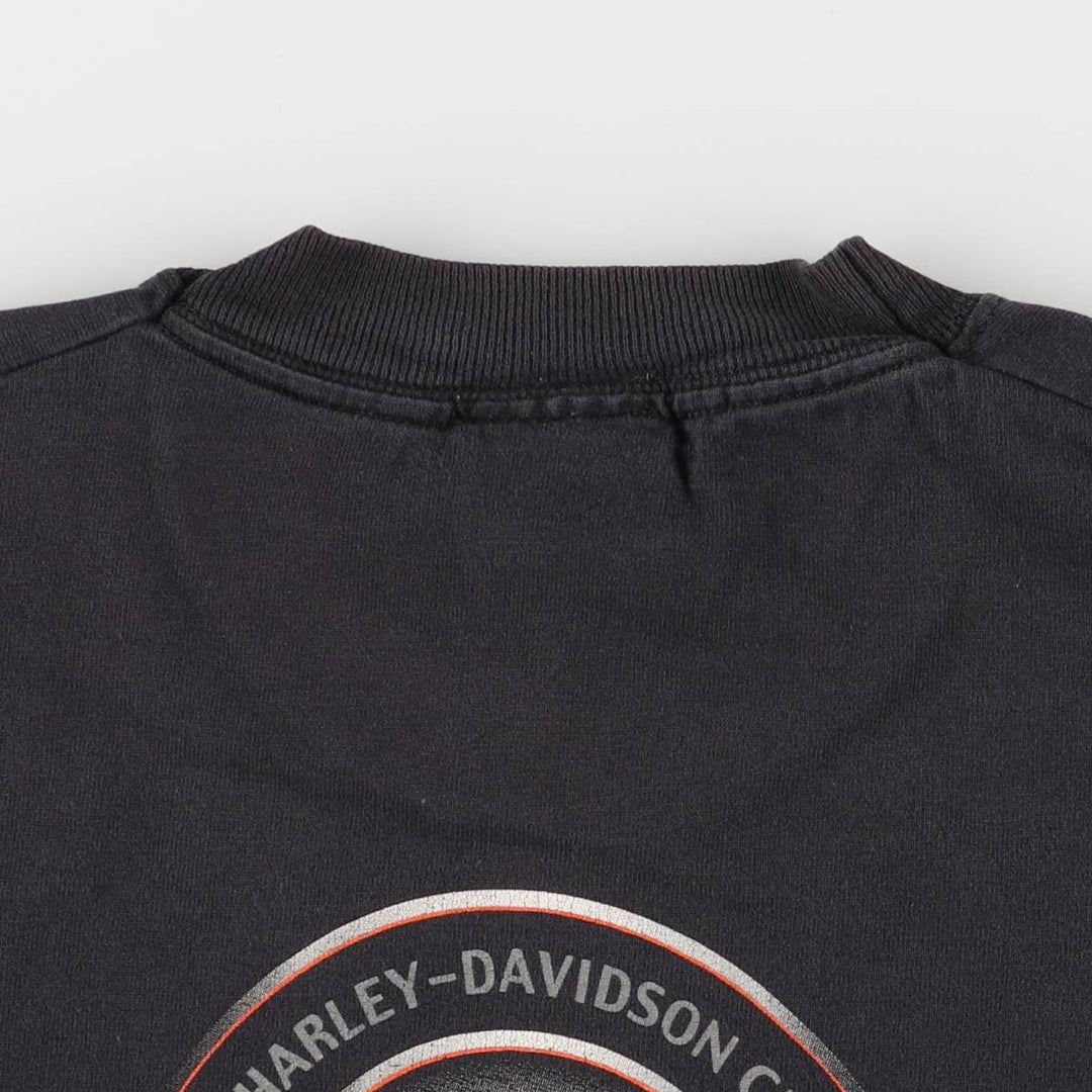 00'S Harley-Davidson Motorcycle Bike T-shirt Made in USA Men's L size cotton white type Vintage Second Hand