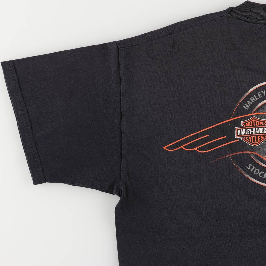 00'S Harley-Davidson Motorcycle Bike T-shirt Made in USA Men's L size cotton white type Vintage Second Hand