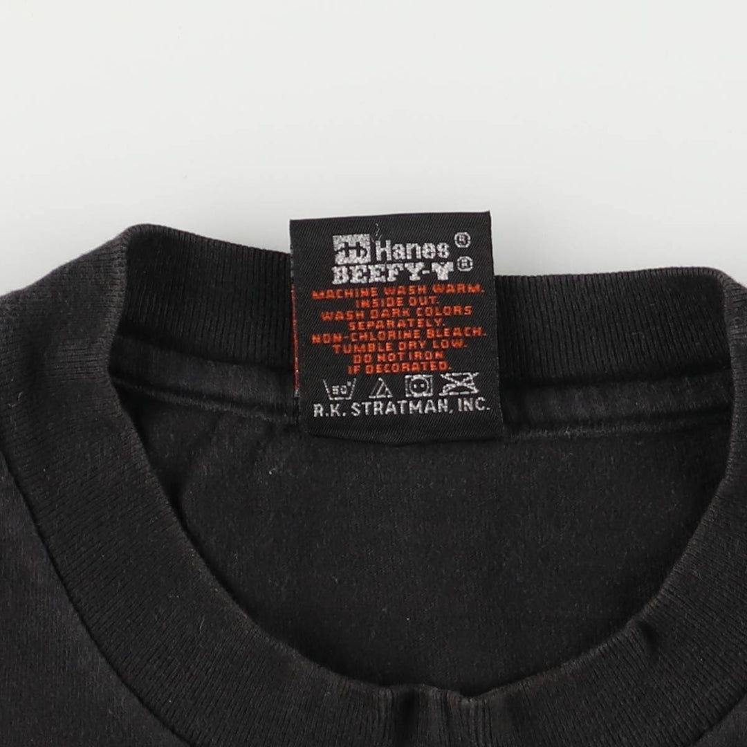 00'S Harley-Davidson Motorcycle Bike T-shirt Made in USA Men's M size cotton black type Vintage Second Hand