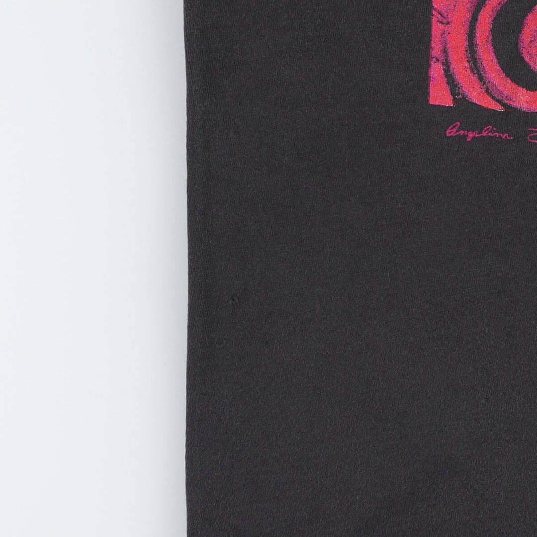 Vintage 90'S Hanes Art T-shirt, Made in USA, Men's Size Medium cotton black type Vintage Second Hand