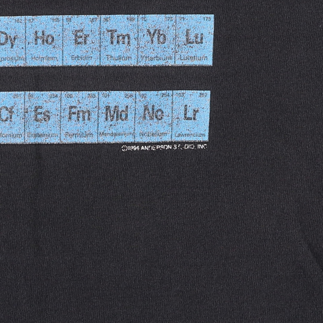 90'S Fruit of the Loom Element Symbol Print T-Shirt, Made in USA, Men's XL, Vintage cotton Charcoal Vintage Second Hand