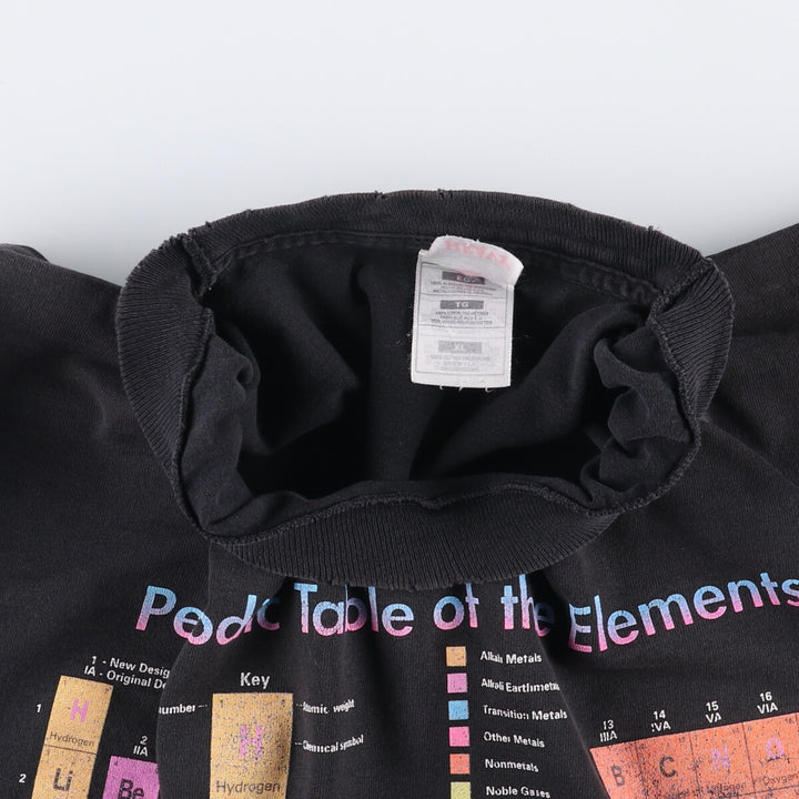90'S Fruit of the Loom Element Symbol Print T-Shirt, Made in USA, Men's XL, Vintage cotton Charcoal Vintage Second Hand