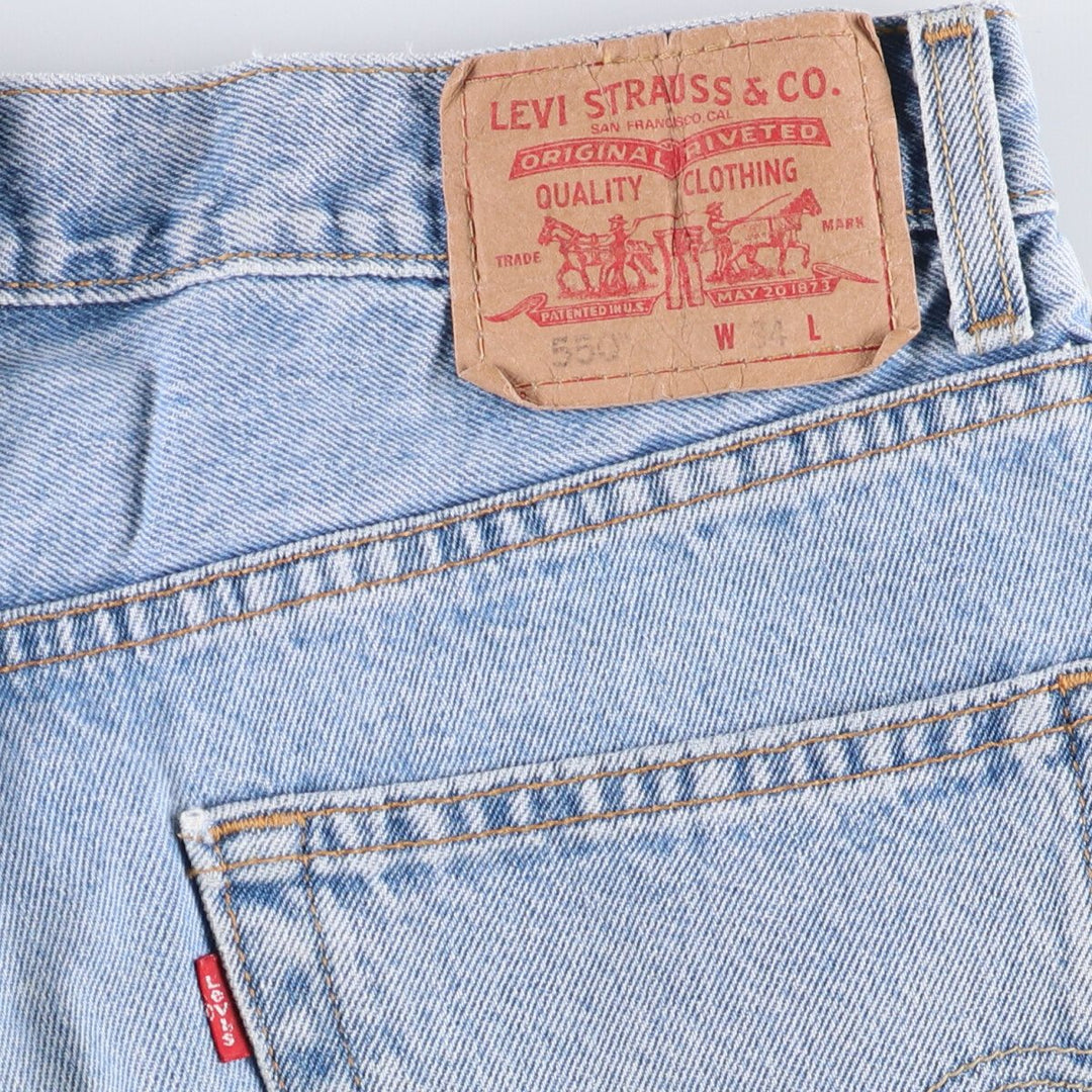 Levi's 550 Relaxed Fit Denim Shorts, Men's Size W34 cotton blue type Vintage Second Hand