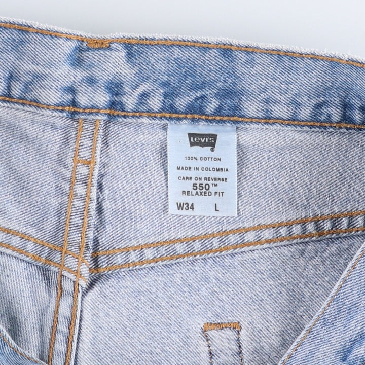 Levi's 550 Relaxed Fit Denim Shorts, Men's Size W34 cotton blue type Vintage Second Hand