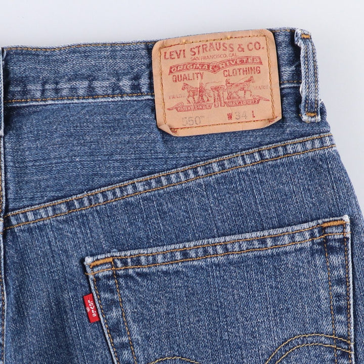 Levi's 550 Relaxed Fit Denim Shorts, Half Pants, Jorts, Men's, W35 equivalent cotton blue type Vintage Second Hand