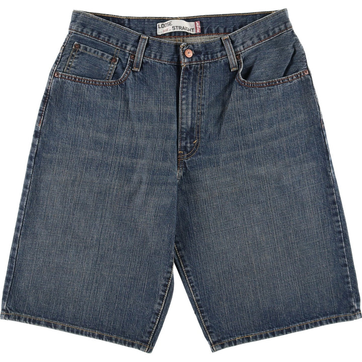 Levi's 569 LOOSE STRAIGHT denim shorts, half pants, jorts, men's w34 equivalent cotton blue type Vintage Second Hand