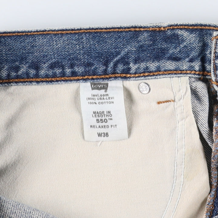 Levi's 550 Relaxed Fit Denim Shorts, Men's Size W37 cotton blue type Vintage Second Hand