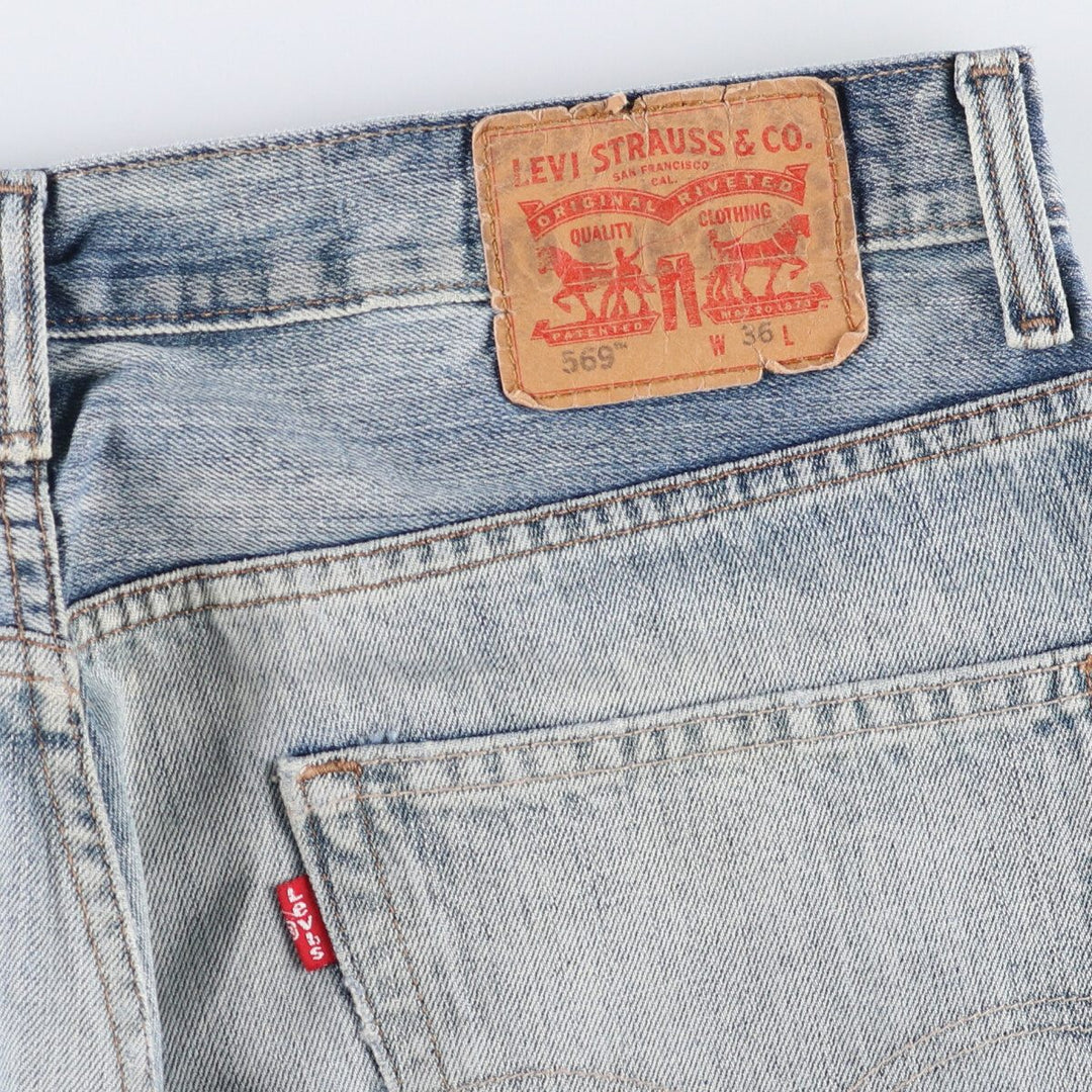 Levi's 569 denim shorts, half pants, jorts, men's size w36 cotton blue type Vintage Second Hand