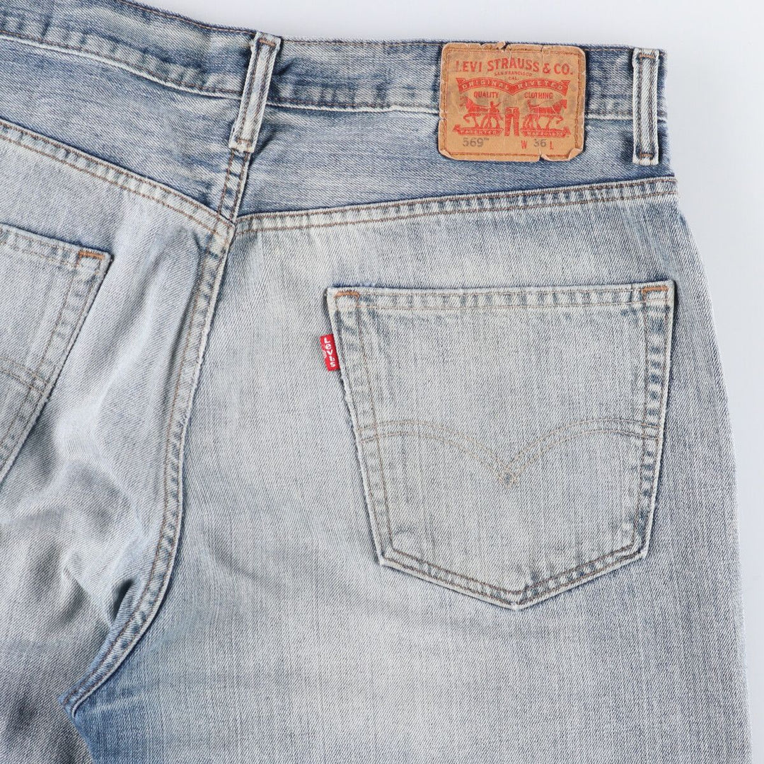 Levi's 569 denim shorts, half pants, jorts, men's size w36 cotton blue type Vintage Second Hand