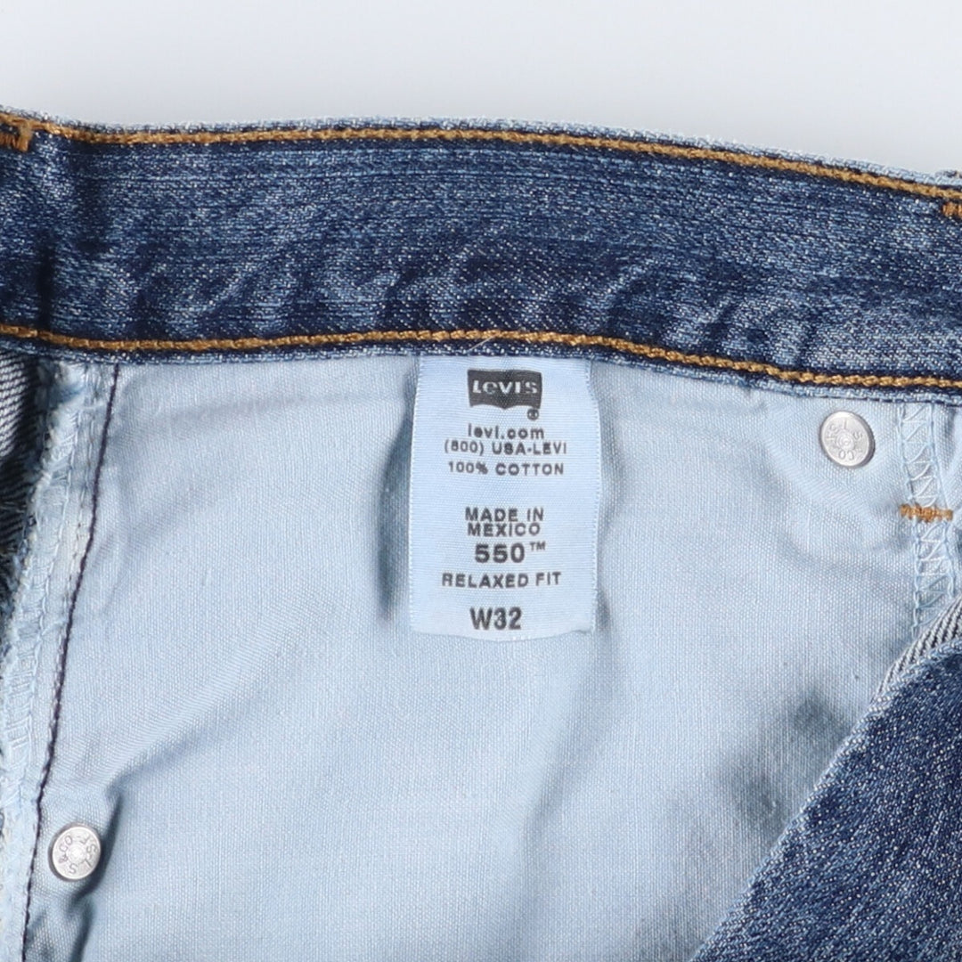 Levi's 550 Relaxed Fit Denim Shorts, Men's Size W33 cotton blue type Vintage Second Hand