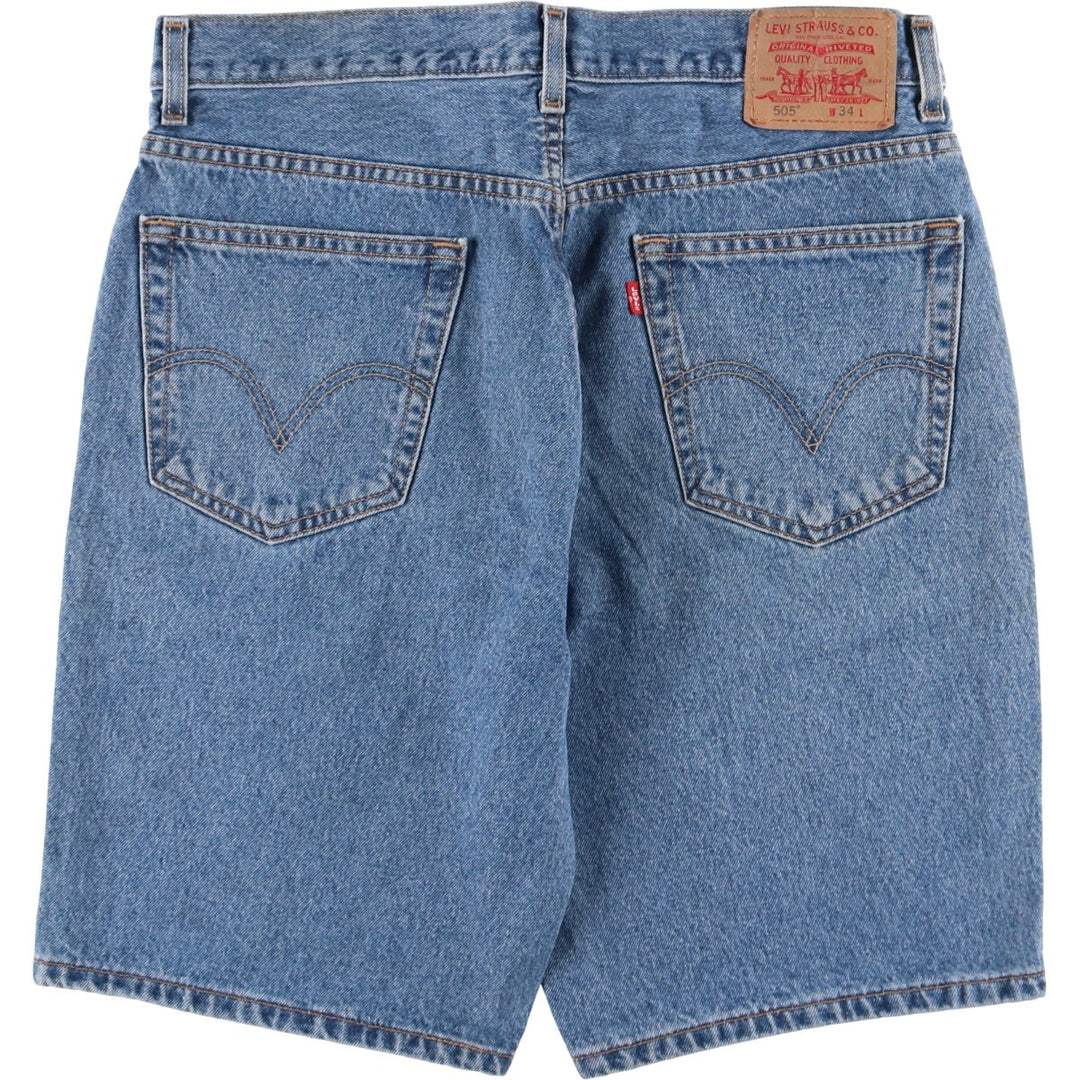 Levi's 505 REGULAR FIT denim shorts, short pants, men's size w34 cotton blue type Vintage Second Hand