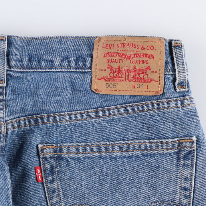 Levi's 505 REGULAR FIT denim shorts, short pants, men's size w34 cotton blue type Vintage Second Hand
