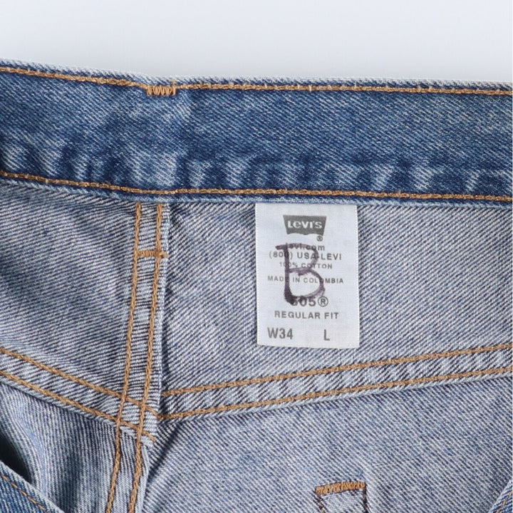 Levi's 505 REGULAR FIT denim shorts, short pants, men's size w34 cotton blue type Vintage Second Hand