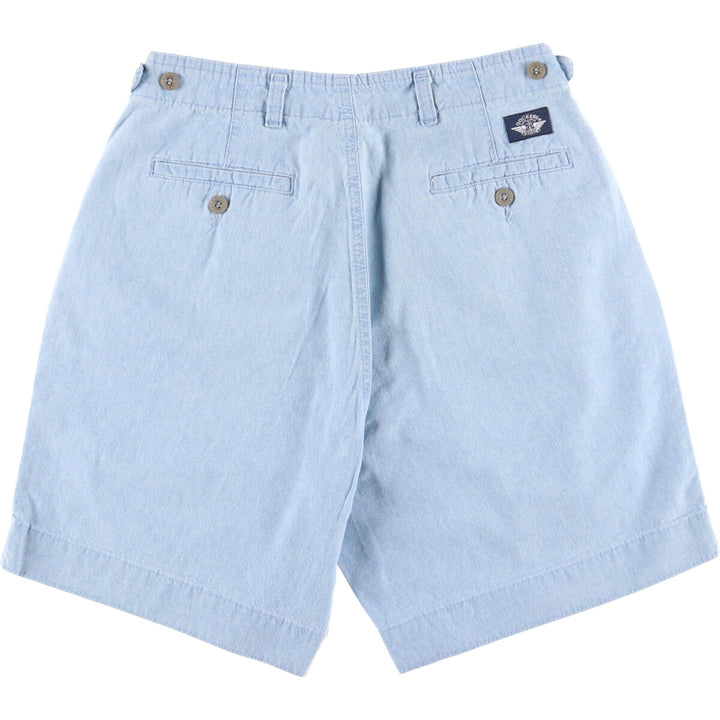 Levi's DOCKERS denim shorts, short pants, made in the USA, men's w30 equivalent cotton Blue type light blue Vintage Second Hand