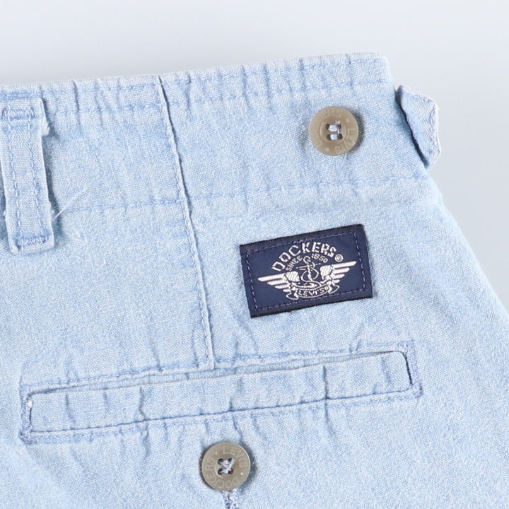 Levi's DOCKERS denim shorts, short pants, made in the USA, men's w30 equivalent cotton Blue type light blue Vintage Second Hand