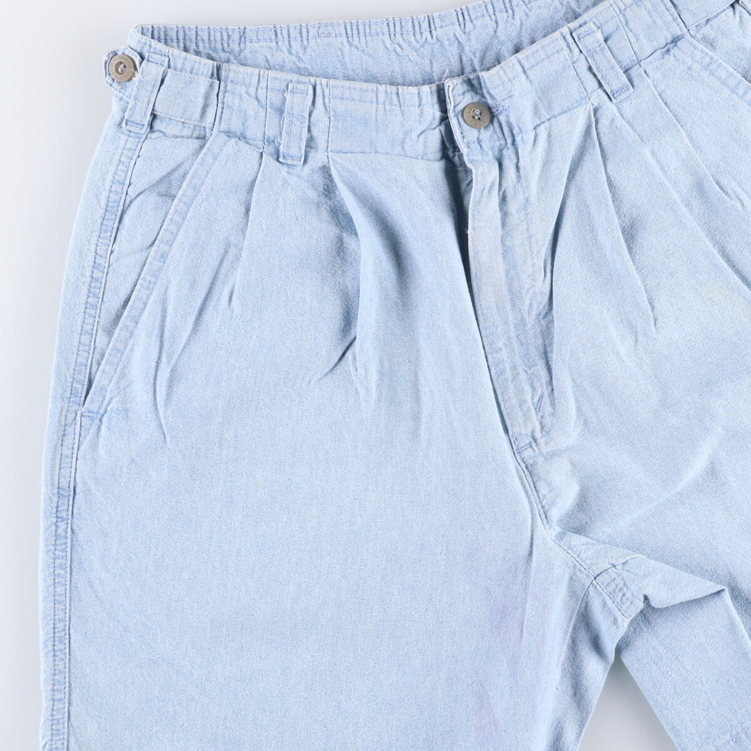 Levi's DOCKERS denim shorts, short pants, made in the USA, men's w30 equivalent cotton Blue type light blue Vintage Second Hand
