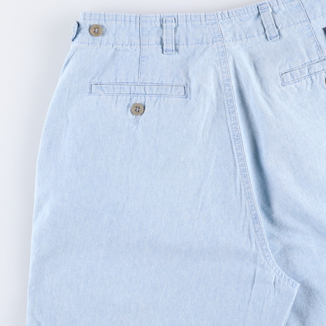 Levi's DOCKERS denim shorts, short pants, made in the USA, men's w30 equivalent cotton Blue type light blue Vintage Second Hand