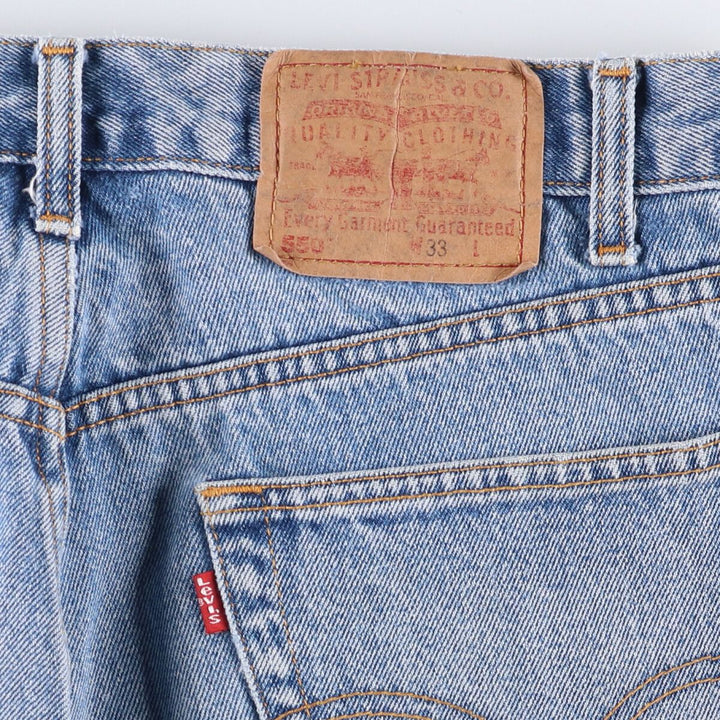 Levi's 550 REGULAR FIT denim shorts, half pants, jorts, men's w33 equivalent cotton blue type Vintage Second Hand
