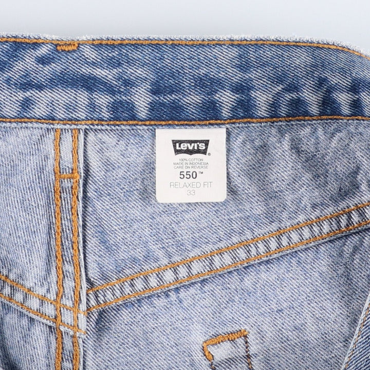 Levi's 550 REGULAR FIT denim shorts, half pants, jorts, men's w33 equivalent cotton blue type Vintage Second Hand