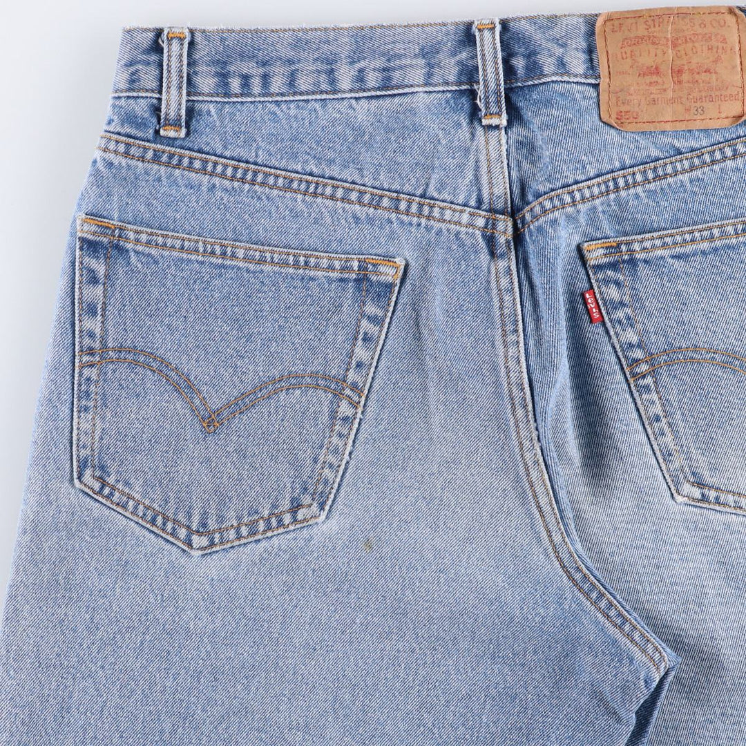 Levi's 550 REGULAR FIT denim shorts, half pants, jorts, men's w33 equivalent cotton blue type Vintage Second Hand