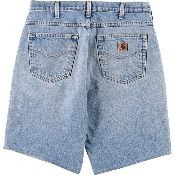 2000'S Carhartt Loose Fit Denim Shorts/Jorts, Men's Size 34 cotton blue type Vintage Second Hand