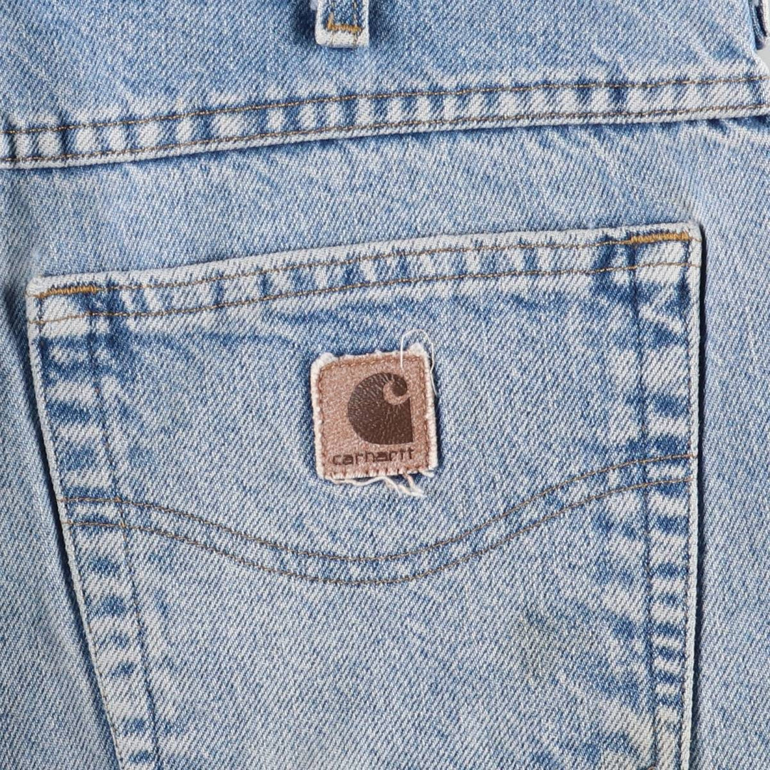 2000'S Carhartt Loose Fit Denim Shorts/Jorts, Men's Size 34 cotton blue type Vintage Second Hand