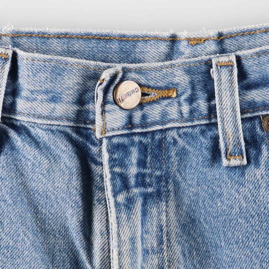 2000'S Carhartt Loose Fit Denim Shorts/Jorts, Men's Size 34 cotton blue type Vintage Second Hand