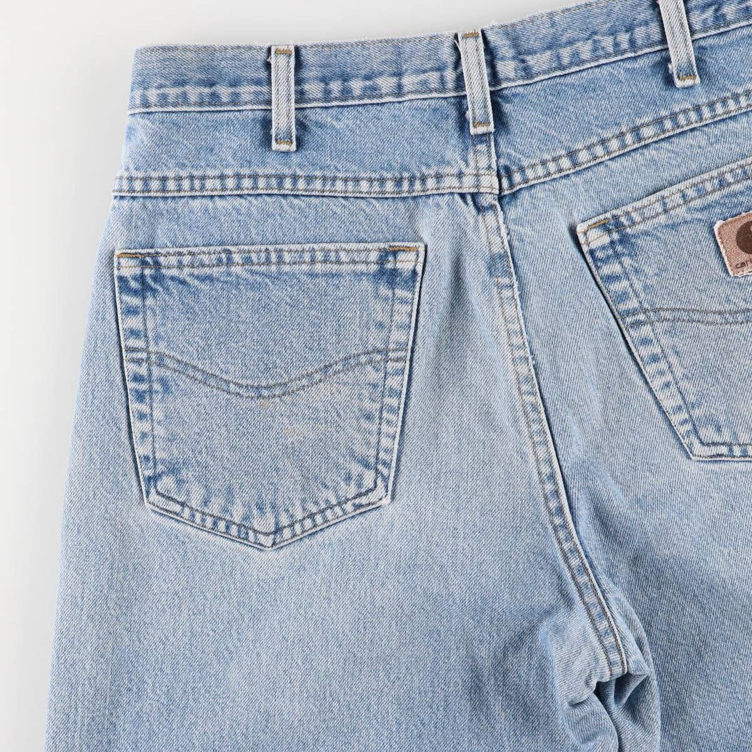 2000'S Carhartt Loose Fit Denim Shorts/Jorts, Men's Size 34 cotton blue type Vintage Second Hand