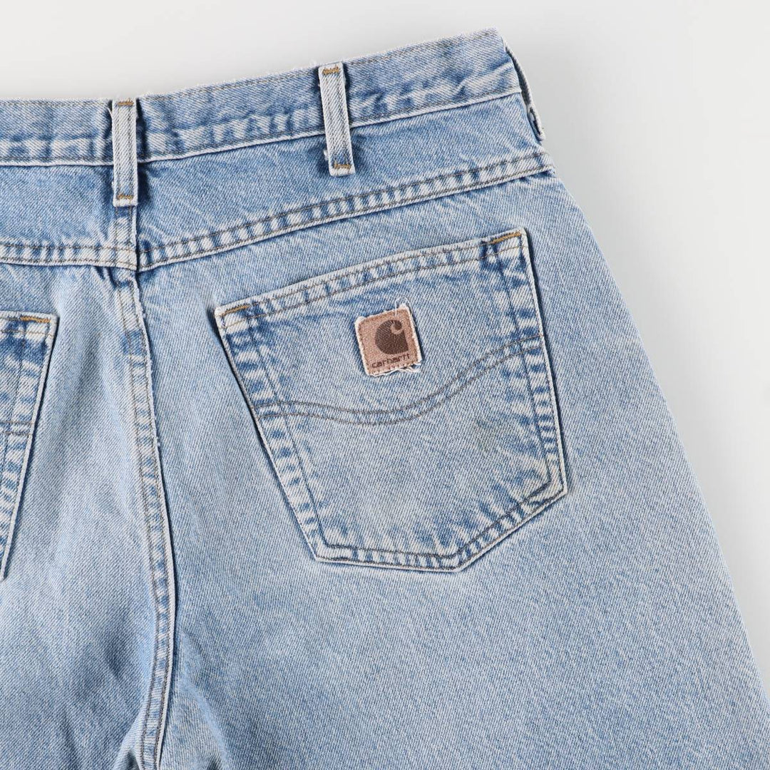 2000'S Carhartt Loose Fit Denim Shorts/Jorts, Men's Size 34 cotton blue type Vintage Second Hand