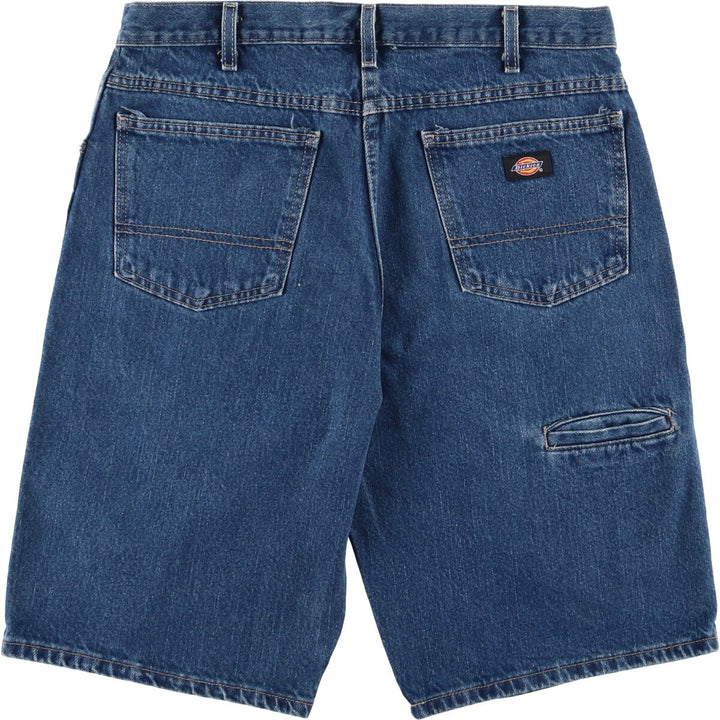 Dickies Regular Denim Shorts, Half Pants, Jorts, Men's, W35 equivalent cotton blue type Vintage Second Hand