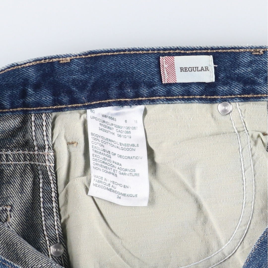 Dickies Regular Denim Shorts, Half Pants, Jorts, Men's, W35 equivalent cotton blue type Vintage Second Hand