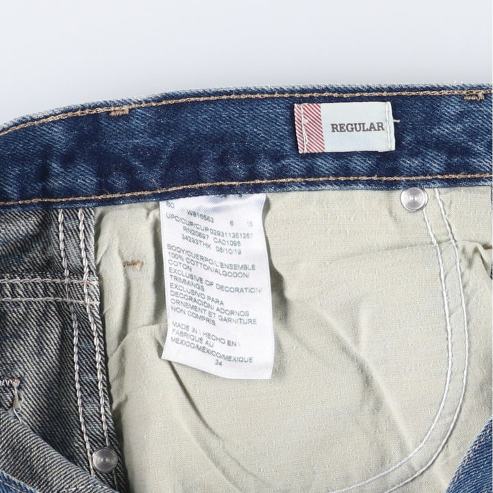 Dickies Regular Denim Shorts, Half Pants, Jorts, Men's, W35 equivalent cotton blue type Vintage Second Hand