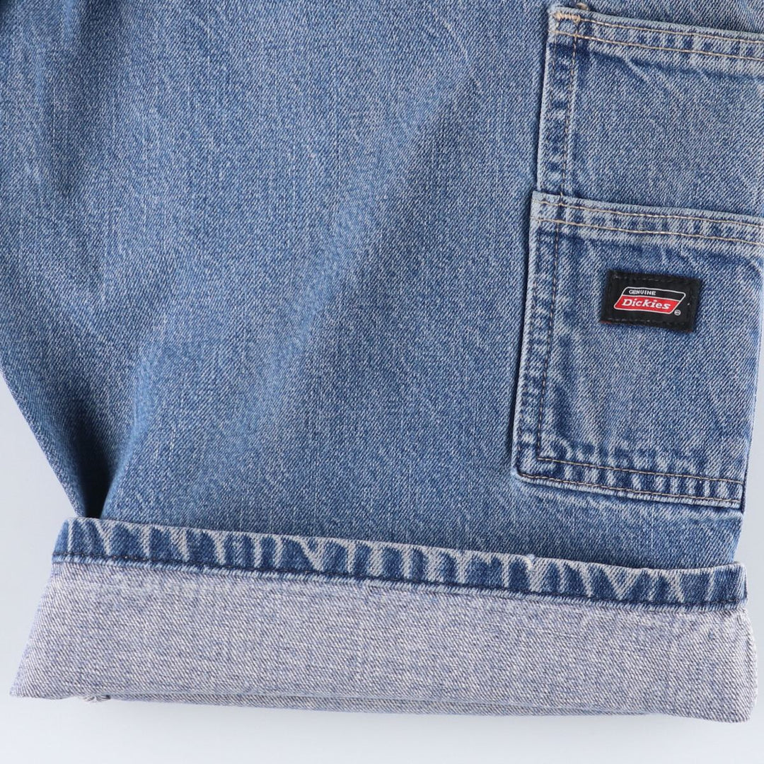 Dickies denim shorts, half pants, jorts, men's w35 equivalent cotton blue type Vintage Second Hand