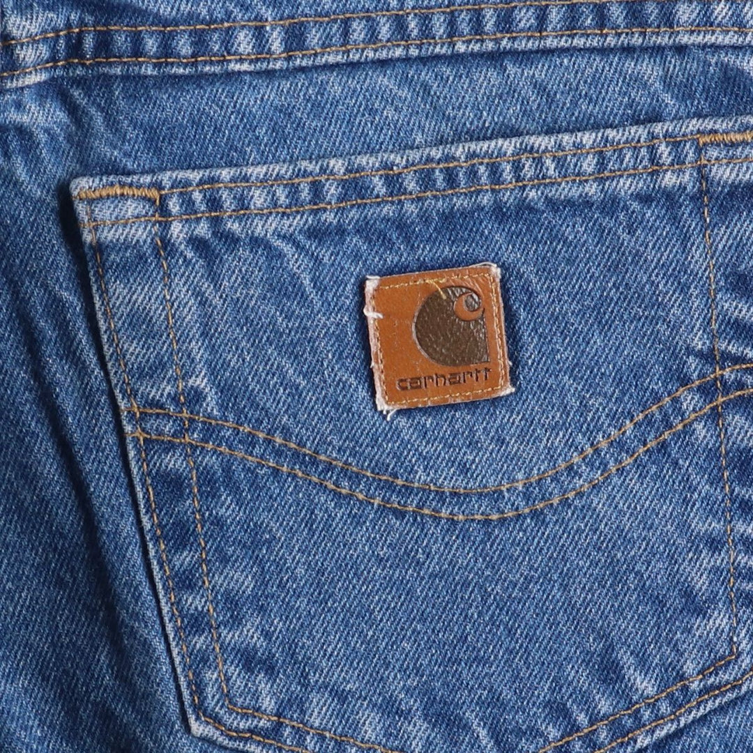 Carhartt denim shorts, half pants, jorts, men's w31 equivalent unclear blue type Vintage Second Hand