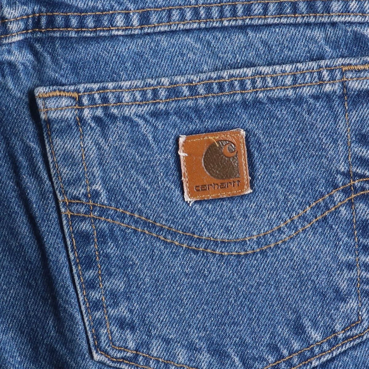 Carhartt denim shorts, half pants, jorts, men's w31 equivalent unclear blue type Vintage Second Hand