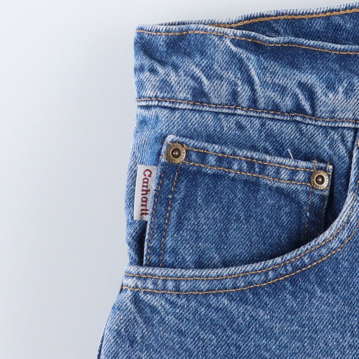 Carhartt denim shorts, half pants, jorts, men's w31 equivalent unclear blue type Vintage Second Hand