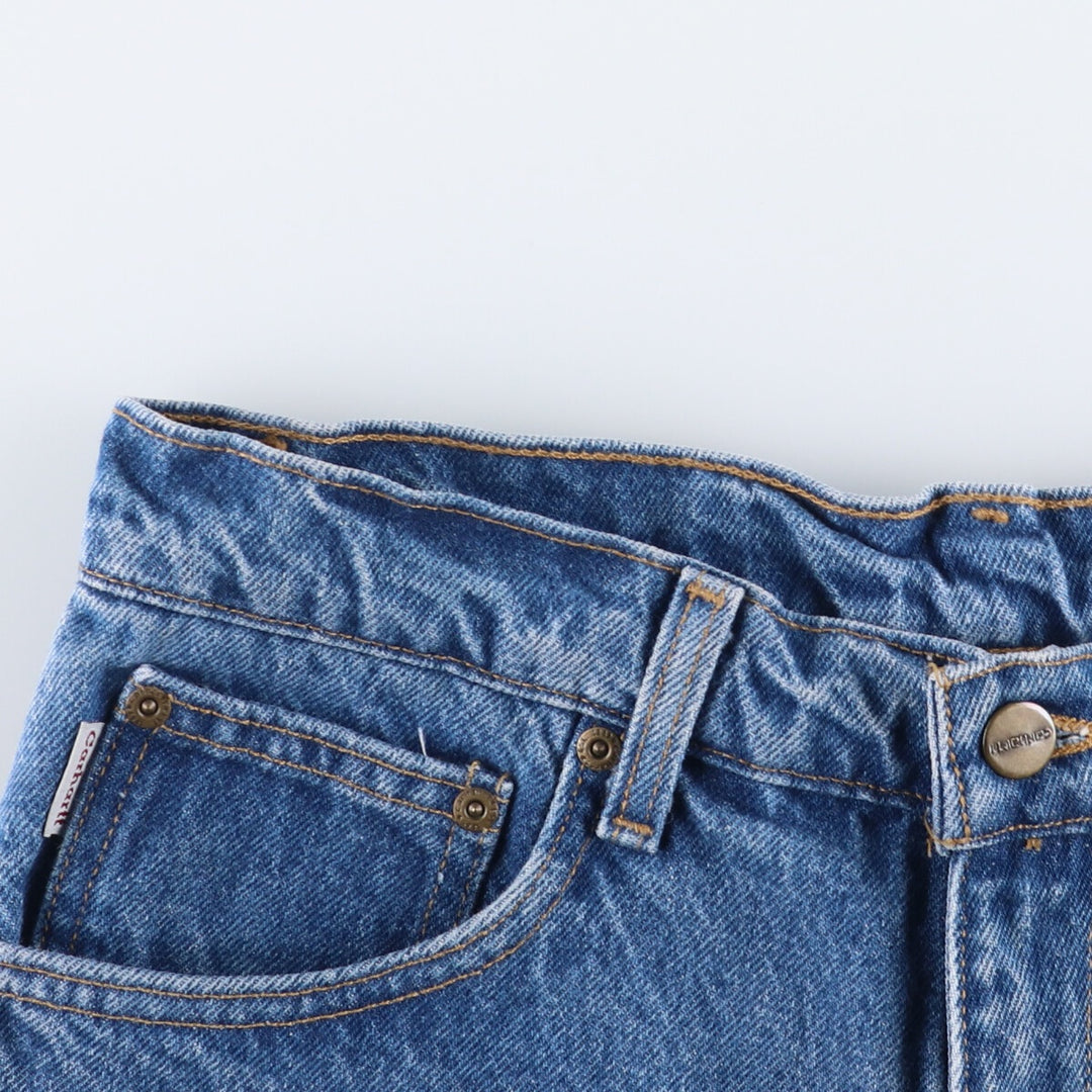 Carhartt denim shorts, half pants, jorts, men's w31 equivalent unclear blue type Vintage Second Hand