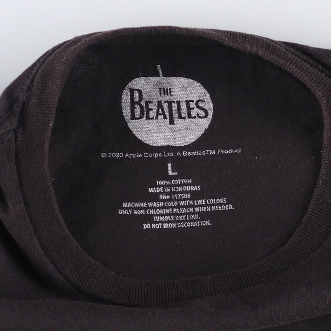 THE BEATLES The Beatles Band T-shirt Band T Men's L size cotton black type Vintage Second Hand