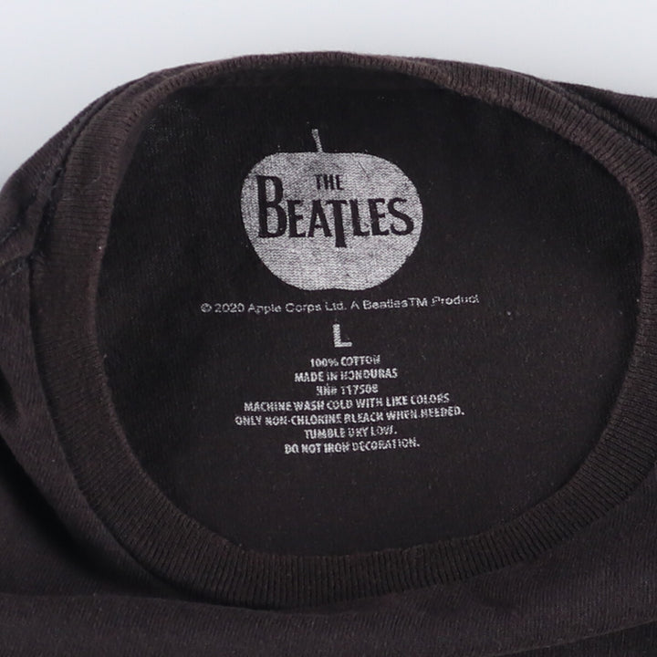 THE BEATLES The Beatles Band T-shirt Band T Men's L size cotton black type Vintage Second Hand
