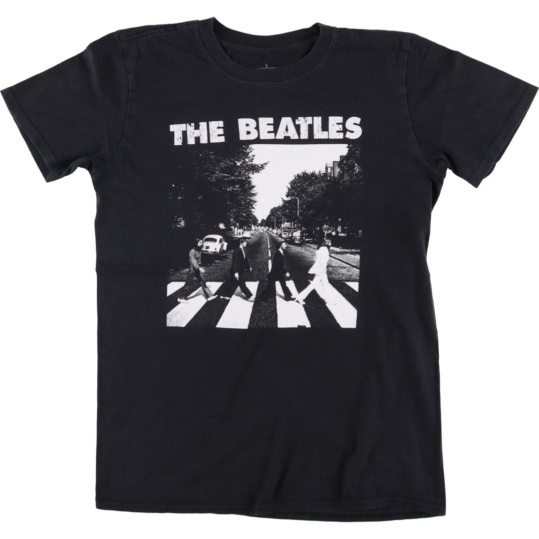 THE BEATLES The Beatles Band T-shirt Band T Men's M size cotton black type Vintage Second Hand