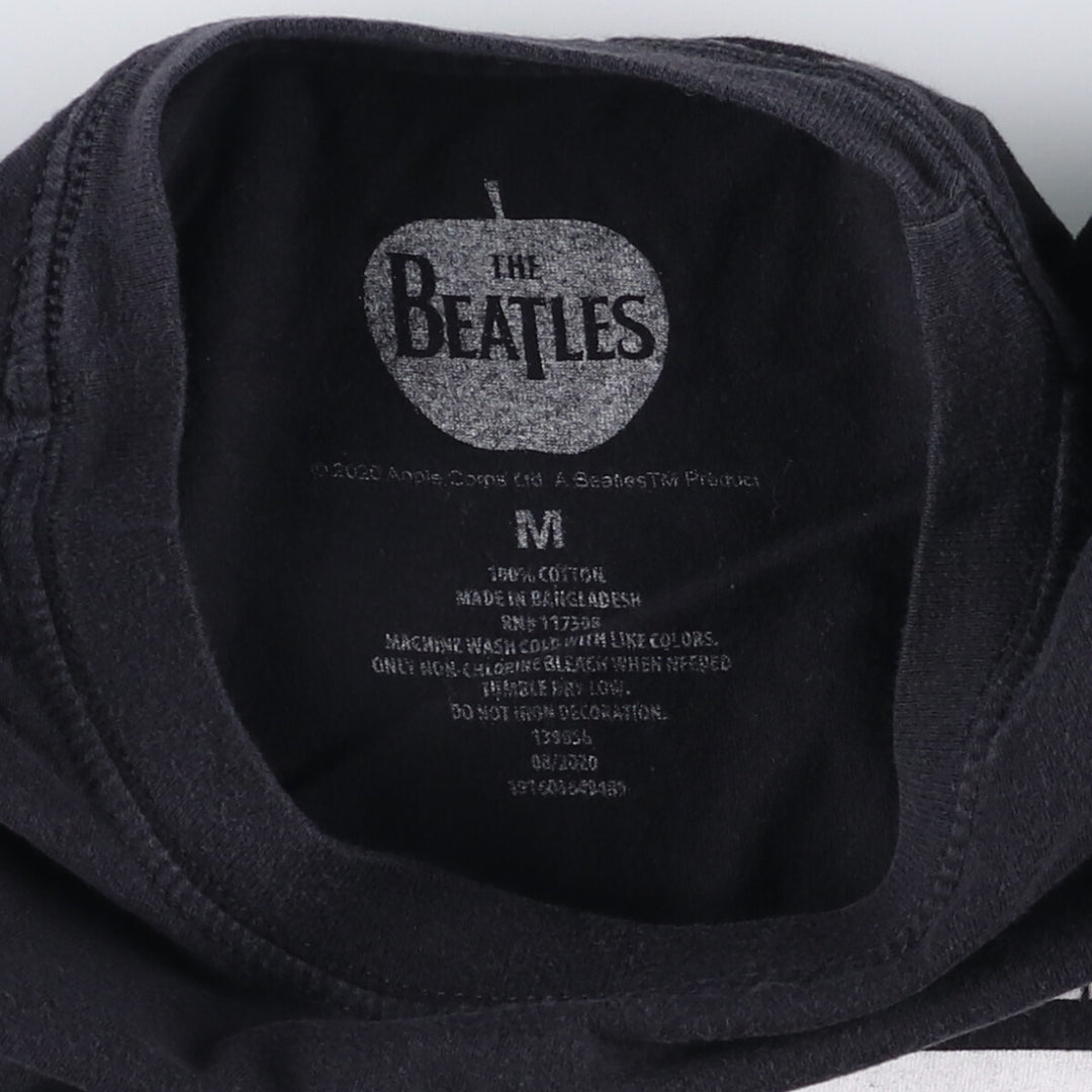 THE BEATLES The Beatles Band T-shirt Band T Men's M size cotton black type Vintage Second Hand