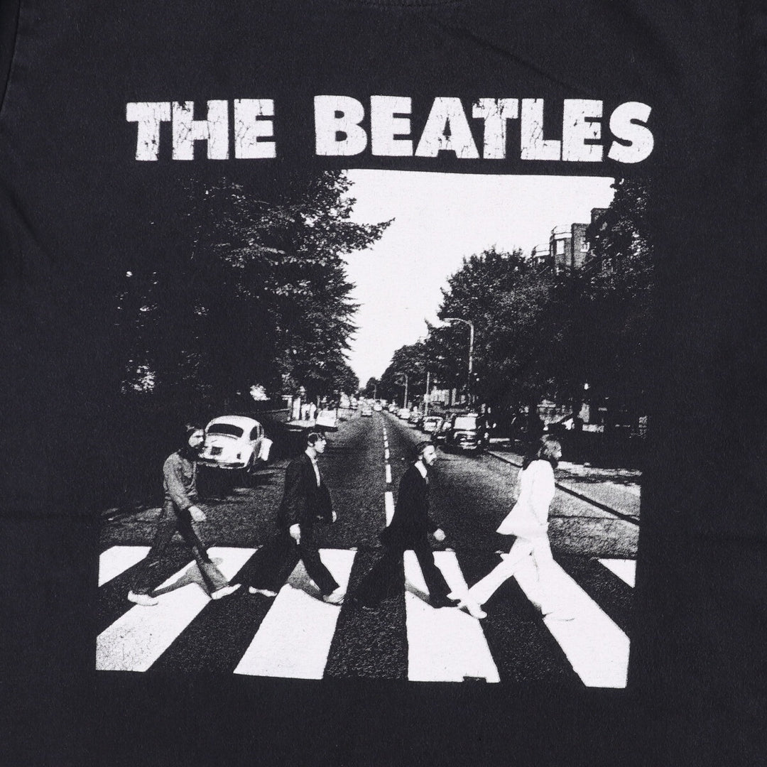 THE BEATLES The Beatles Band T-shirt Band T Men's M size cotton black type Vintage Second Hand