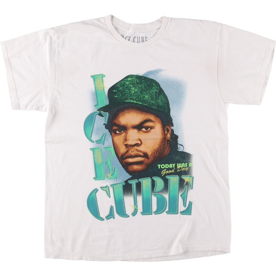 ICE CUBE Rap T-shirt, Men's XL size cotton white type Vintage Second Hand